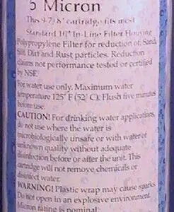 A water bottle with instructions for use.