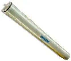 A white tube with blue writing on it.