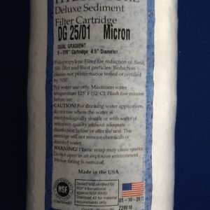 Hydro-Cure Sediment Filter DG 25/01 Micron 4.5 in x 10 in (Case)