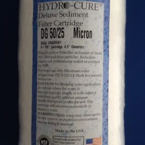 Hydro-Cure Sediment Filter DG 50/25 Micron 4.5 in x 10 in (Case)