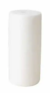A white cylinder with a black top