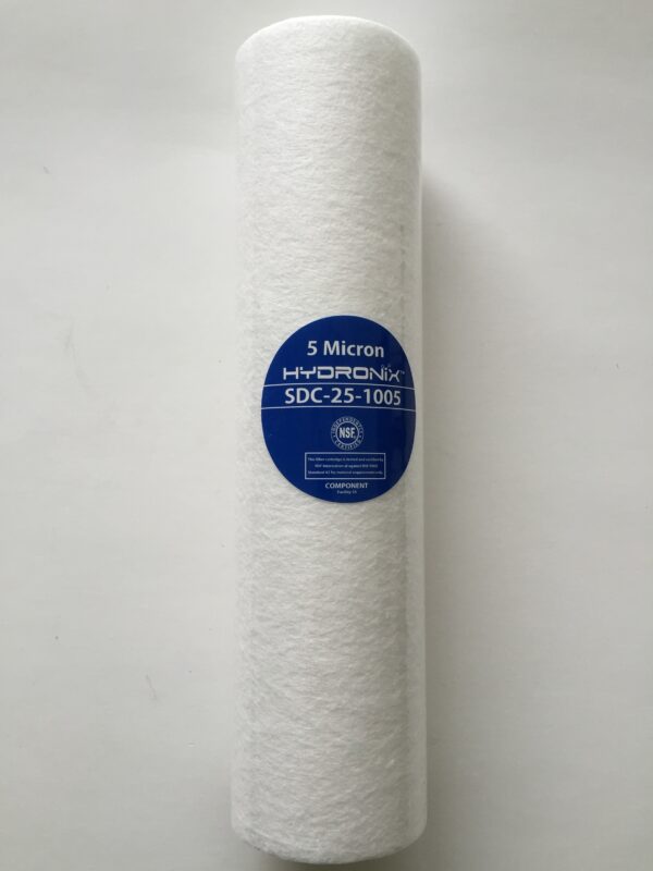 A white tube with blue sticker on it