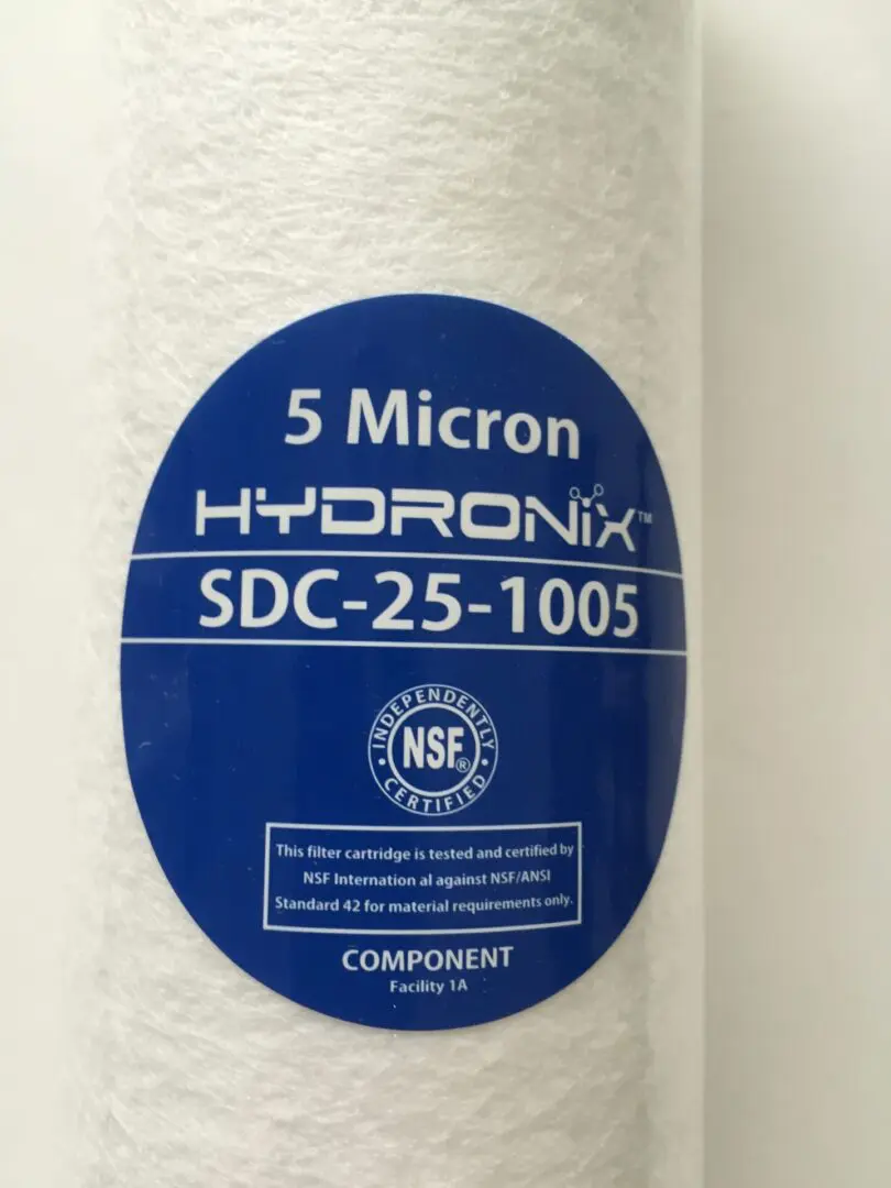 Hydronix 5 Micron 20in x 2.5in Sediment Filter