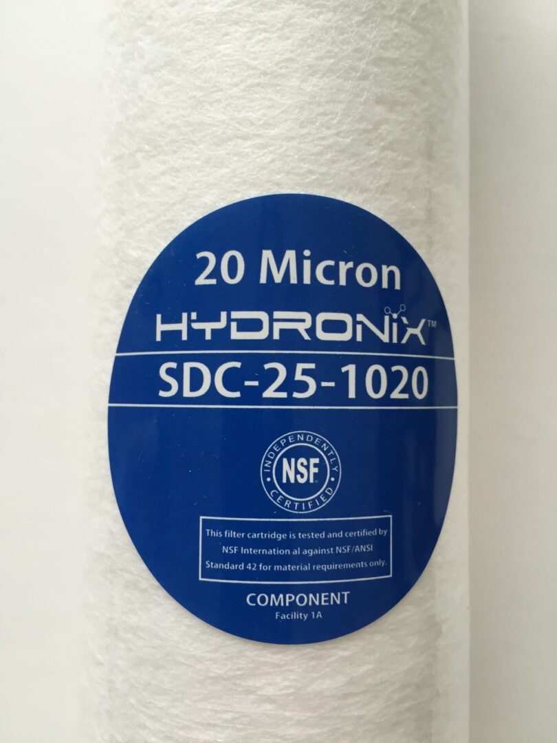 Hydronix 20 Micron 10in x 2.5in Sediment Filter - 40pk