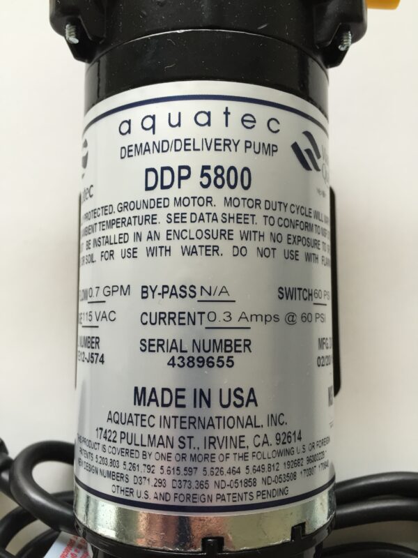 Aquatec 5853 Series RO Variable Speed Pump 115VAC 5853-GB12-V81D